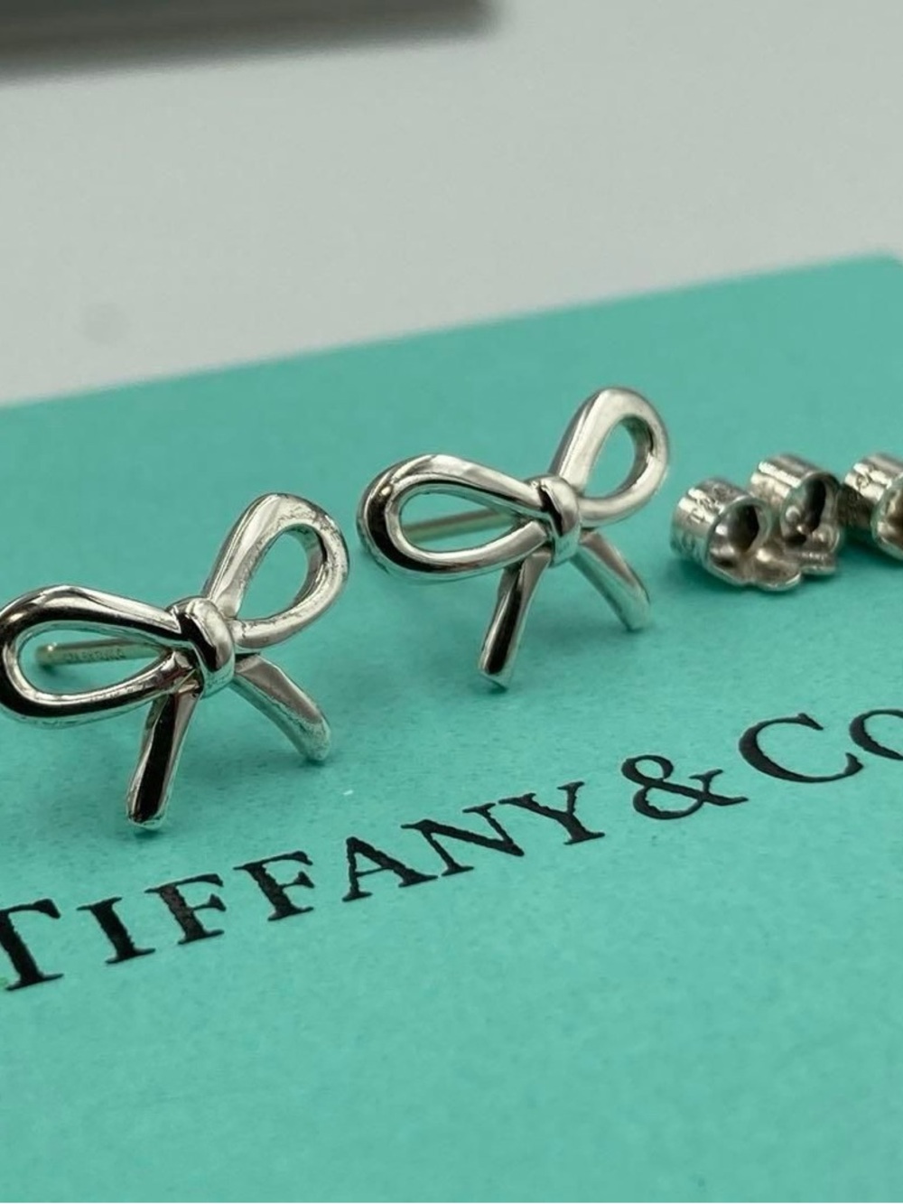 RARE Tiffany & Co. Bow Stud Earrings - Silver
